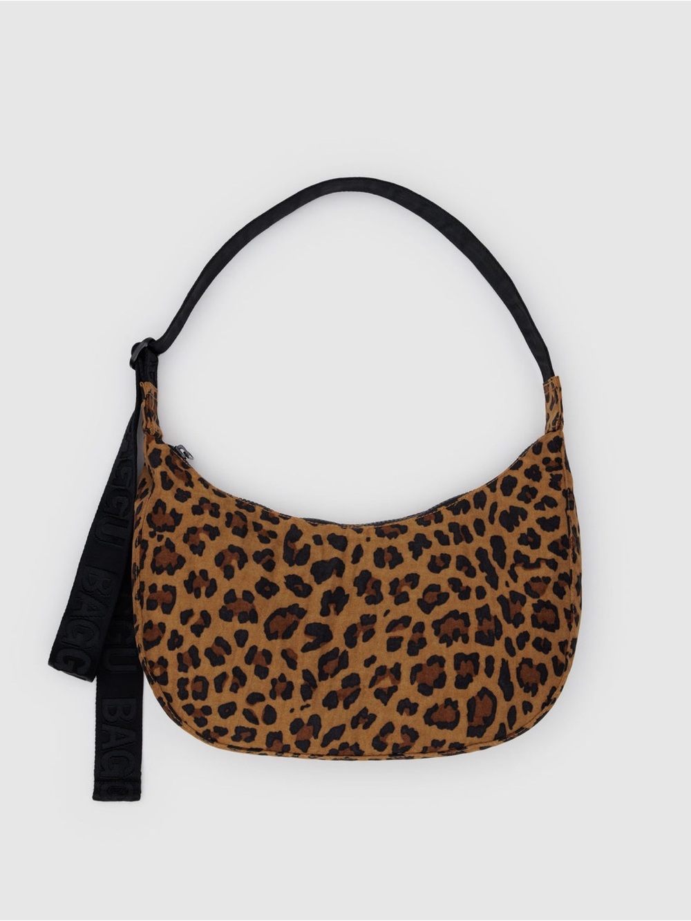 BAGGUU LEOPARD MEDIUM CRESCENT BAG / PURSE